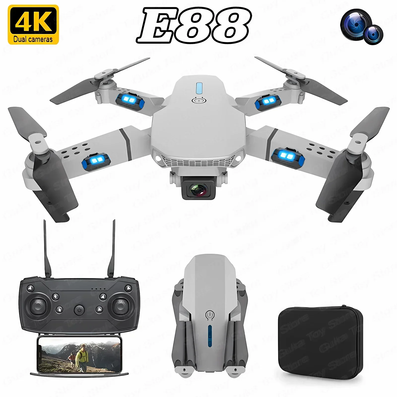 E88 Pro Drone FPV kamera sudut - Drone Camera Hd ulasan dan harga
